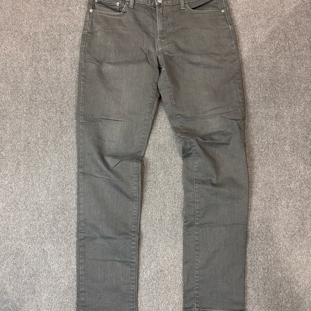 Banana Republic The Traveler Jeans Adult 33 x 34 Dark Gray Slim Fit Mens